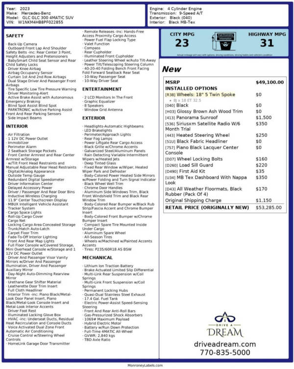 2023 Mercedes-Benz GLC GLC 300 4MATIC