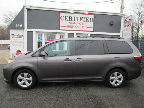 2016 Toyota Sienna for sale at CERTIFIED MOTORCAR LLC in Roselle Park NJ