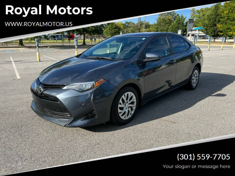 2018 Toyota Corolla for sale at Royal Motors in Hyattsville MD