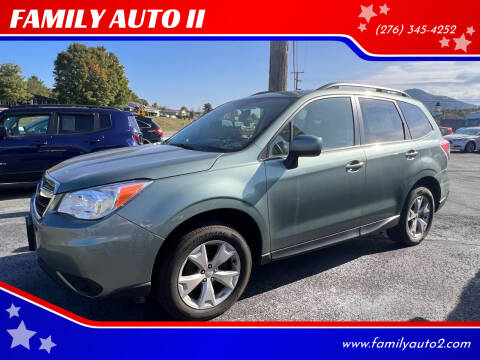 2016 Subaru Forester for sale at FAMILY AUTO II in Pounding Mill VA