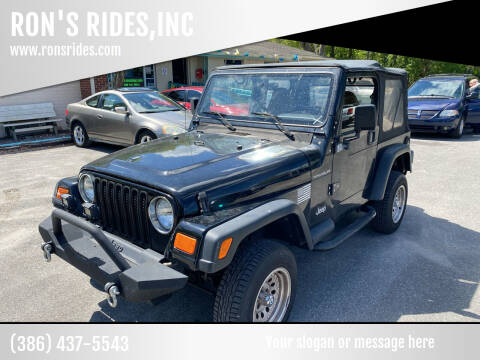 1998 Jeep Wrangler for sale at RON'S RIDES,INC in Bunnell FL