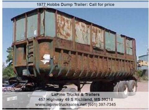 1977 Hobbs Dump Trailer  for sale at LaPine Trucks & Trailers in Richland MS