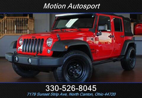2015 Jeep Wrangler Unlimited for sale at Motion Auto Sport in North Canton OH