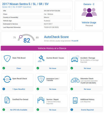2017 Nissan Sentra SR