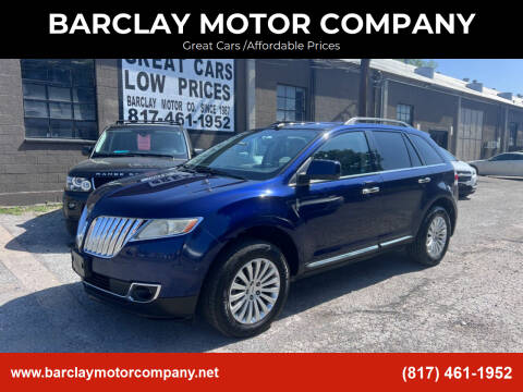 2011 Lincoln MKX for sale at BARCLAY MOTOR COMPANY in Arlington TX