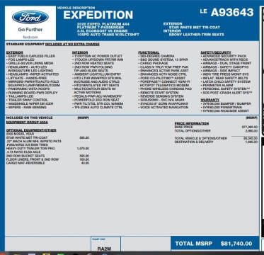 2020 Ford Expedition Platinum