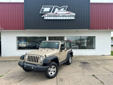 2016 Jeep Wrangler for sale at Davison Motorsports in Holly MI