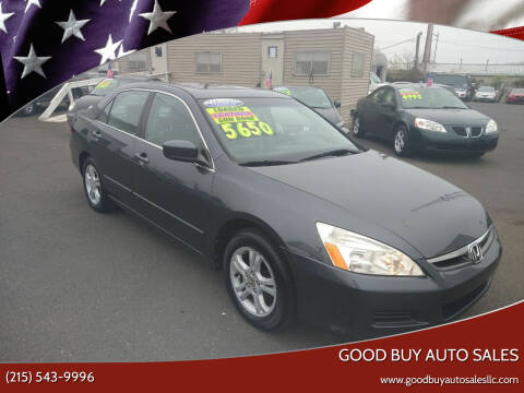 2007 Honda Accord for sale at Good Buy Auto Sales in Philadelphia PA