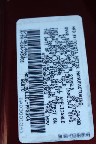 1998 Toyota Sienna LE