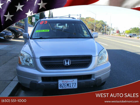 2003 Honda Pilot for sale at West Auto Sales in Belmont CA