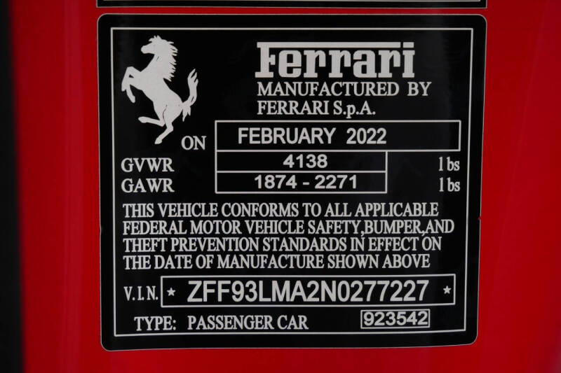 2022 Ferrari F8 Spider