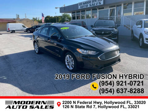 2019 Ford Fusion Hybrid for sale at Modern Auto Sales in Hollywood FL