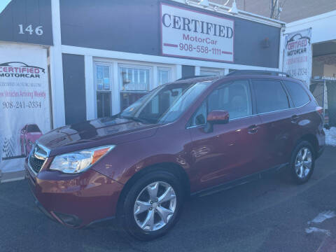 2015 Subaru Forester for sale at CERTIFIED MOTORCAR LLC in Roselle NJ