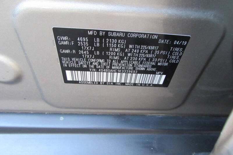 2019 Subaru Outback 2.5i Premium