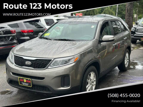 2014 Kia Sorento for sale at Route 123 Motors in Norton MA