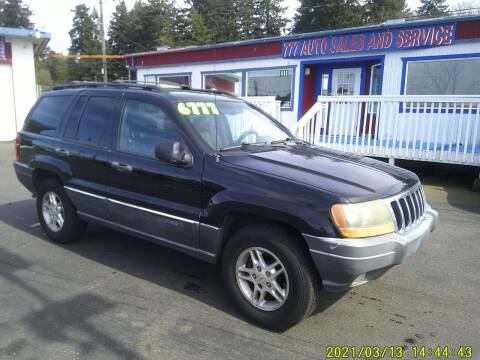 2000 Jeep Grand Cherokee for sale at 777 Auto Sales and Service in Tacoma WA