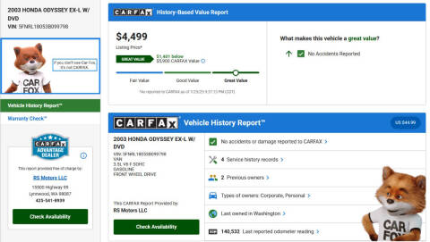 2003 Honda Odyssey EX-L w/DVD
