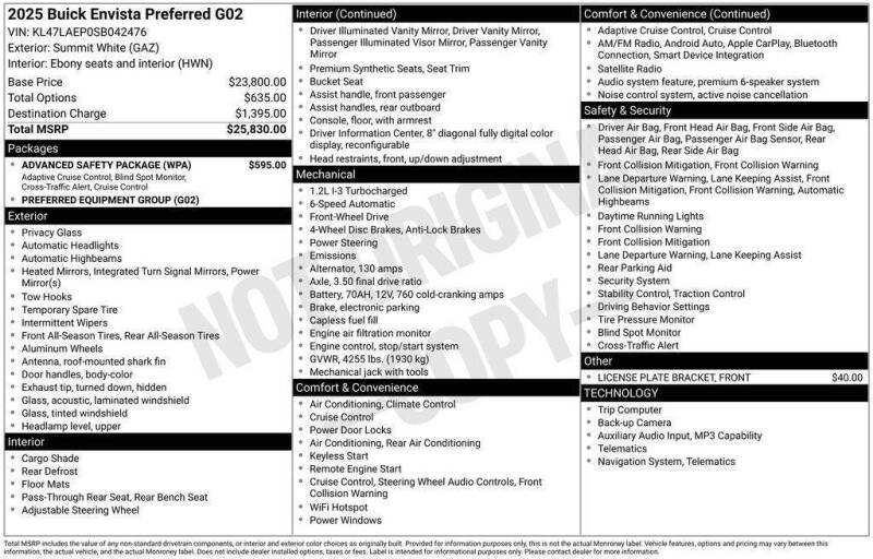 2025 Buick Envista Preferred