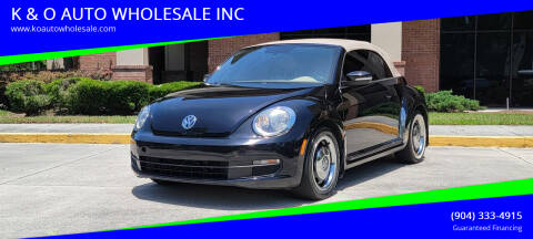 2013 Volkswagen Beetle Convertible for sale at K & O AUTO WHOLESALE INC in Jacksonville FL