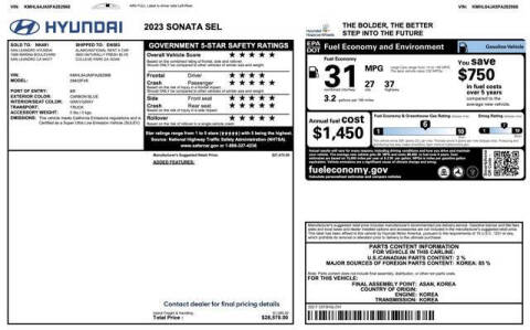 2023 Hyundai Sonata SEL