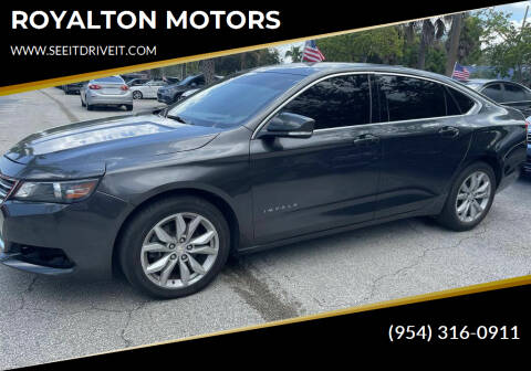 2019 Chevrolet Impala for sale at ROYALTON MOTORS in Plantation FL