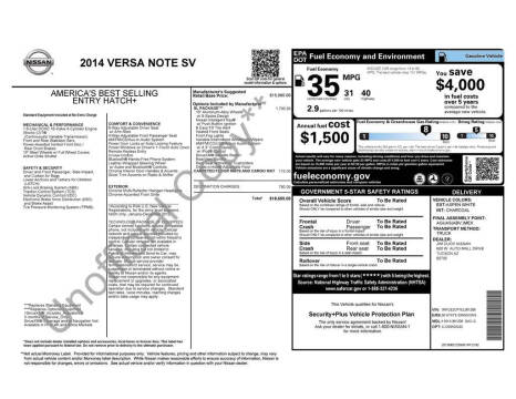 2014 Nissan Versa Note SV