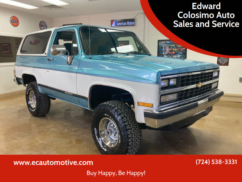 1989 Chevrolet Blazer for sale at Edward Colosimo Auto Sales and Service in Evans City PA