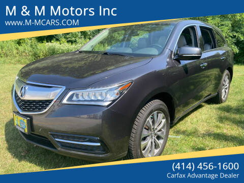 2014 Acura MDX for sale at M & M Motors Inc in West Allis WI