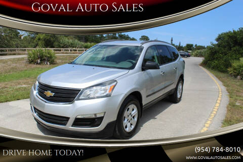 2013 Chevrolet Traverse for sale at Goval Auto Sales in Pompano Beach FL