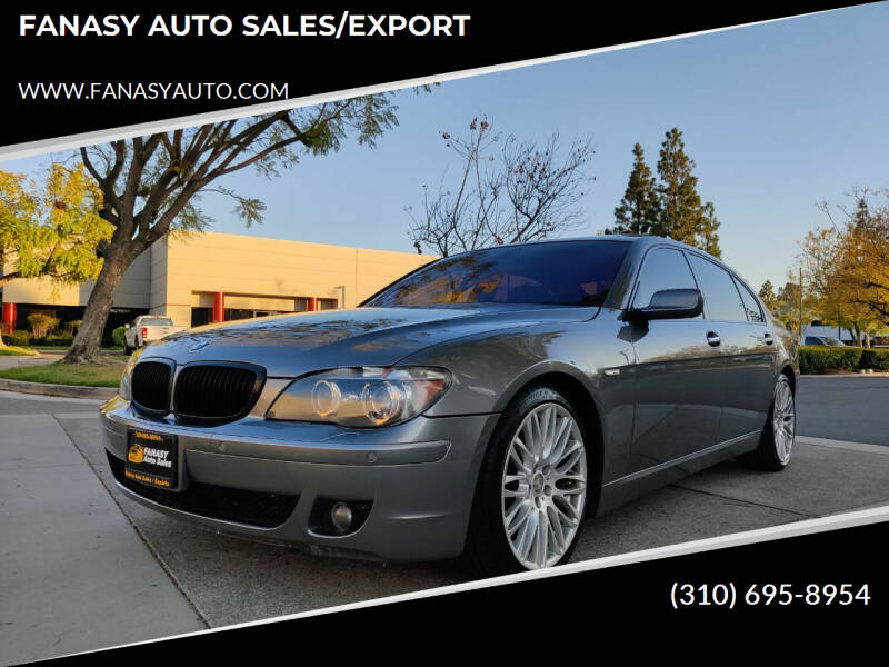 2007 BMW 7 Series for sale at FANASY AUTO SALES/EXPORT in Yorba Linda CA