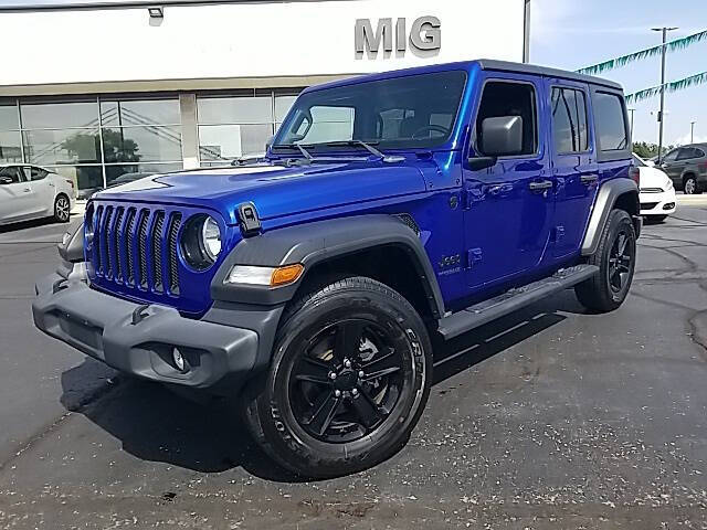 Used 2020 Jeep Wrangler Unlimited Altitude with VIN 1C4HJXDN2LW333378 for sale in Bellefontaine, OH