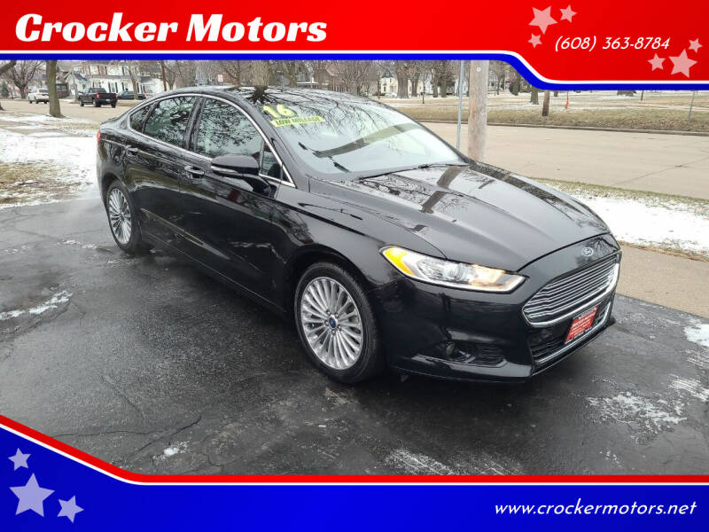2016 Ford Fusion for sale at Crocker Motors in Beloit WI