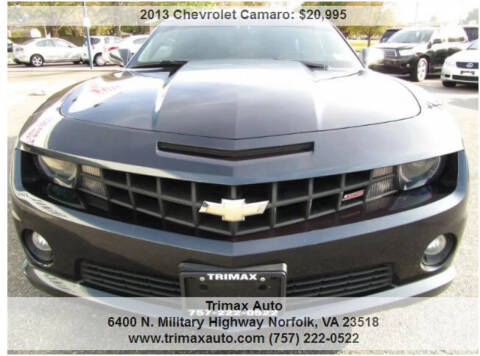 2013 Chevrolet Camaro for sale at Trimax Auto Group in Norfolk VA