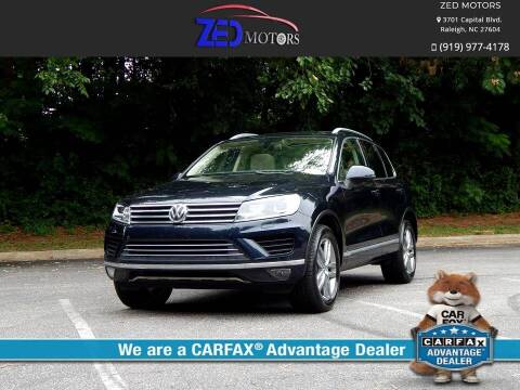2015 Volkswagen Touareg for sale at Zed Motors in Raleigh NC