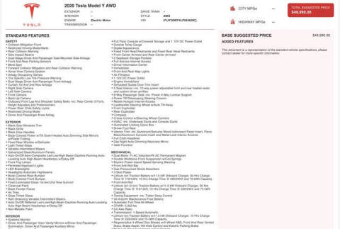 2020 Tesla Model Y Performance