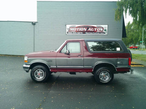 1992 Ford Bronco for sale at Motion Autos in Longview WA