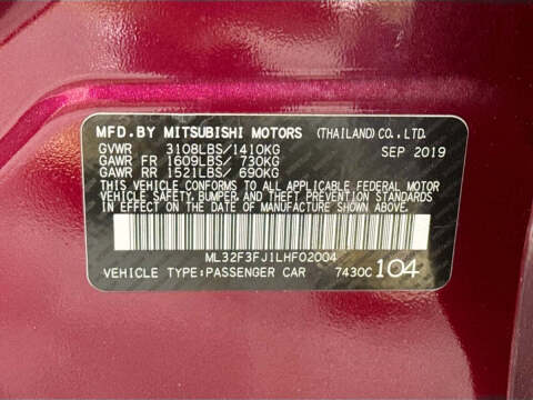 2020 Mitsubishi Mirage G4 ES