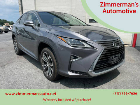 2018 Lexus RX 350 for sale at Zimmerman's Automotive in Mechanicsburg PA