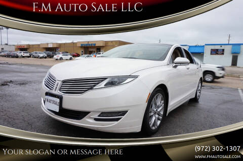2013 Lincoln MKZ Hybrid for sale at F.M Auto Sale LLC in Dallas TX