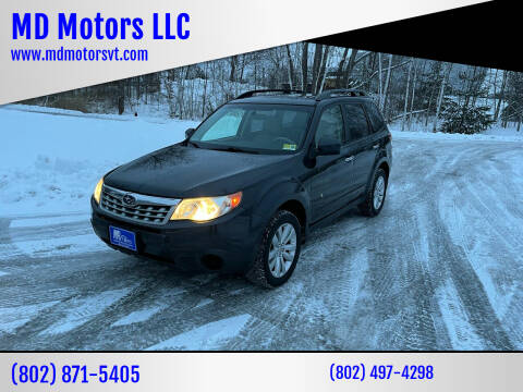 2013 Subaru Forester for sale at MD Motors LLC in Williston VT
