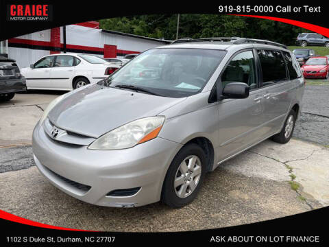 2009 Toyota Sienna for sale at CRAIGE MOTOR CO in Durham NC