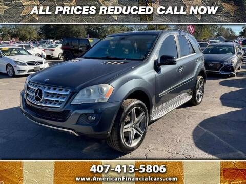 2010 Mercedes-Benz M-Class for sale at American Financial Cars in Orlando FL