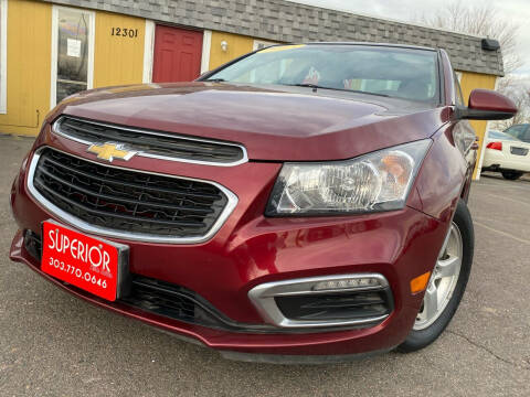 2015 Chevrolet Cruze for sale at Superior Auto Sales, LLC in Wheat Ridge CO