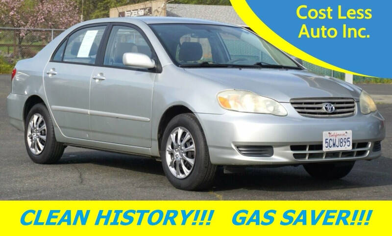 2003 Toyota Corolla for sale at Cost Less Auto Inc. in Rocklin CA