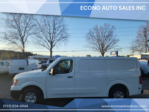 2018 Nissan NV for sale at Econo Auto Sales Inc in Raleigh NC