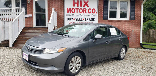 2012 Honda Civic for sale at Hix Motor Co in Jacksonville, NC