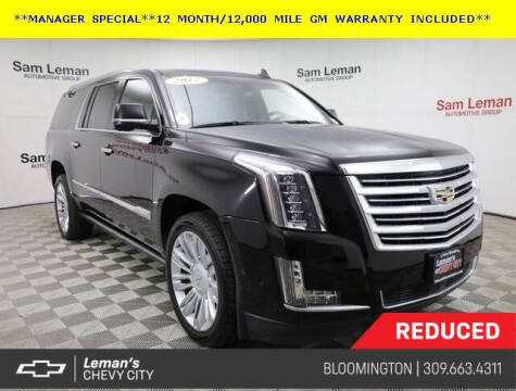 2017 Cadillac Escalade ESV for sale at Leman's Chevy City in Bloomington IL