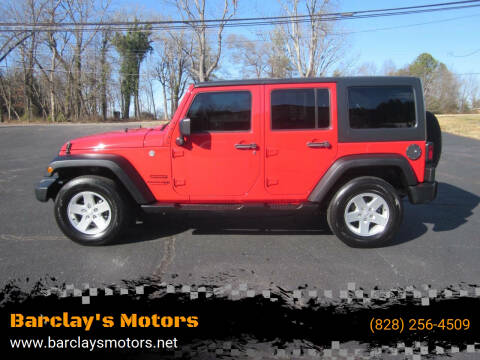 2018 Jeep Wrangler JK Unlimited for sale at Barclay's Motors in Conover NC