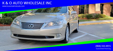 2010 Lexus ES 350 for sale at K & O AUTO WHOLESALE INC in Jacksonville FL