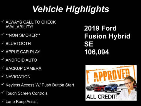 2019 Ford Fusion Hybrid SE